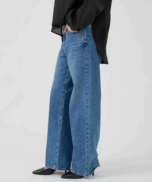 Rouge vif（ルージュヴィフ）の「【NEEDBY heritage/ニードバイヘリテージ】ワイドストレートデニム MEI（デニムパンツ・レディース・ブルー・23/24/25/26）」の3枚目の写真