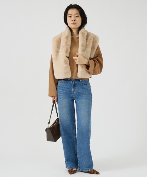 Rouge vif（ルージュヴィフ）の「【NEEDBY heritage/ニードバイヘリテージ】ワイドストレートデニム MEI（デニムパンツ・レディース・ブルー・23/24/25/26）」の15枚目の写真