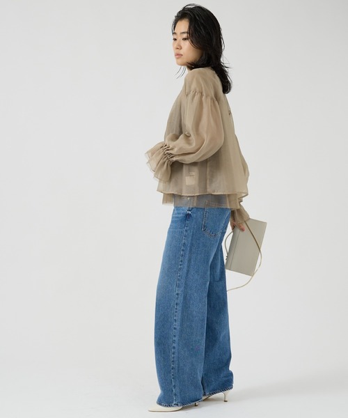 Rouge vif（ルージュヴィフ）の「【NEEDBY heritage/ニードバイヘリテージ】ワイドストレートデニム MEI（デニムパンツ・レディース・ブルー・23/24/25/26）」の17枚目の写真