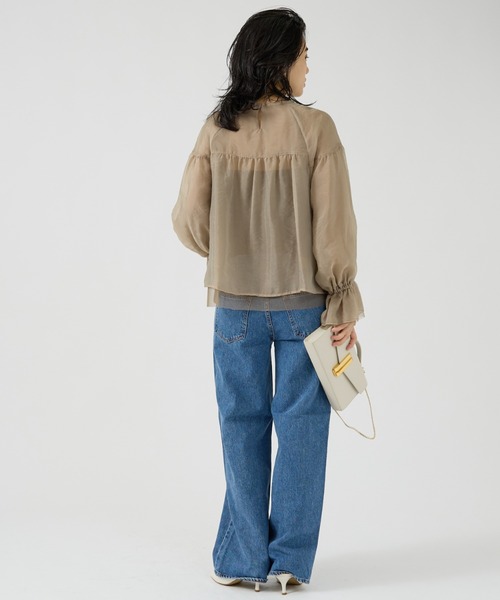 Rouge vif（ルージュヴィフ）の「【NEEDBY heritage/ニードバイヘリテージ】ワイドストレートデニム MEI（デニムパンツ・レディース・ブルー・23/24/25/26）」の18枚目の写真