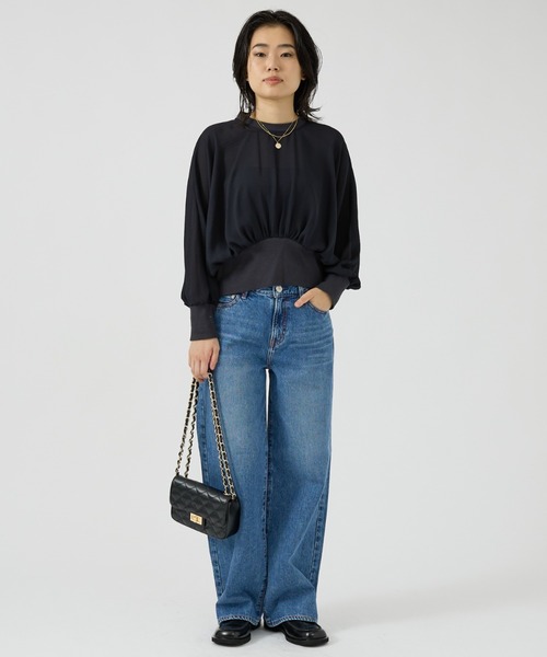 Rouge vif（ルージュヴィフ）の「【NEEDBY heritage/ニードバイヘリテージ】ワイドストレートデニム MEI（デニムパンツ・レディース・ブルー・23/24/25/26）」の21枚目の写真