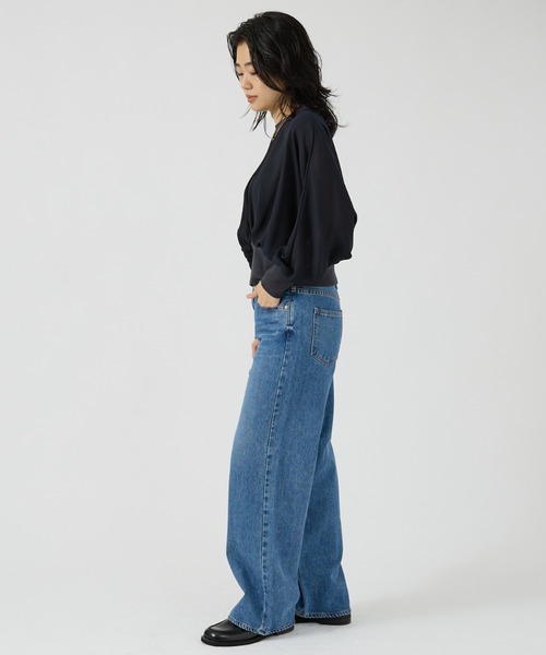 Rouge vif（ルージュヴィフ）の「【NEEDBY heritage/ニードバイヘリテージ】ワイドストレートデニム MEI（デニムパンツ・レディース・ブルー・23/24/25/26）」の22枚目の写真