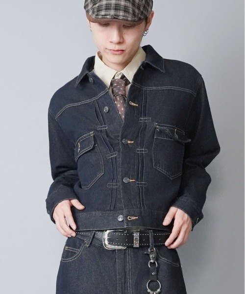 セットアップ対応】短丈デニムジャケット/2ndタイプ/Gジャン/デニムon