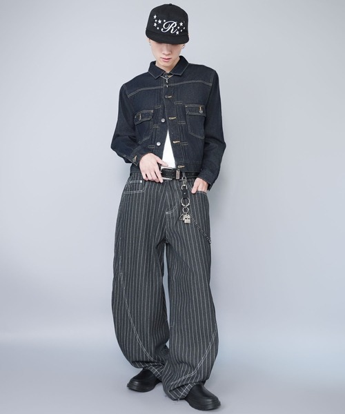 セットアップ対応】短丈デニムジャケット/2ndタイプ/Gジャン/デニムon