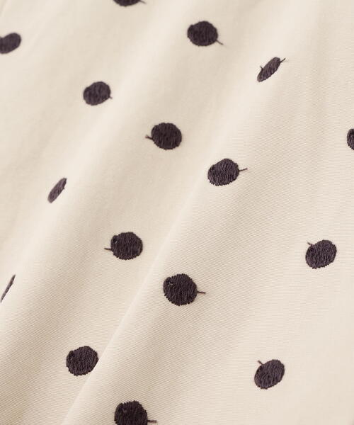 NATURAL BEAUTY BASIC(ナチュラルビューティーベーシック)の「◇【BLANC】ドット刺繍タフタワンピース(ワンピース・レディース・ベージュ系その他/グレー系その他・MEDIUM/P/S)」の6枚目の写真