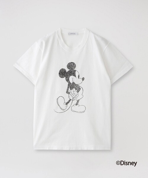 LOVELESS(ラブレス)の「【ミッキーマウス / LOVELESS限定】プリントTシャツ(バックスタイル)(Tシャツ/カットソー・レディース・ブラック/ホワイト・S)」の1枚目の写真