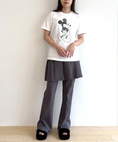 LOVELESS(ラブレス)の「【ミッキーマウス / LOVELESS限定】プリントTシャツ(バックスタイル)(Tシャツ/カットソー・レディース・ブラック/ホワイト・S)」の5枚目の写真