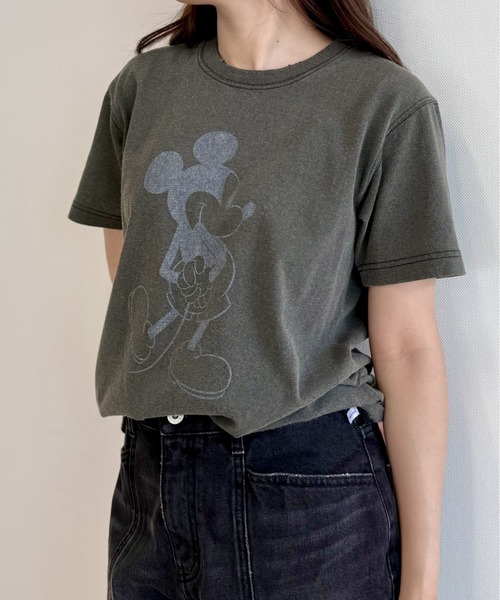 LOVELESS(ラブレス)の「【ミッキーマウス / LOVELESS限定】プリントTシャツ(バックスタイル)(Tシャツ/カットソー・レディース・ブラック/ホワイト・S)」の4枚目の写真