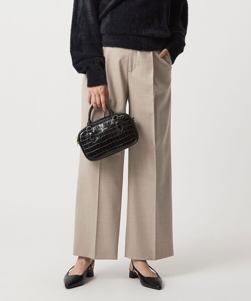 size SHORT/TALLあり］キチントボトムス サキソニー ワイド パンツ