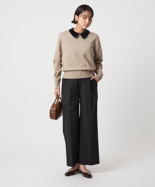 size SHORT/TALLあり］キチントボトムス サキソニー ワイド パンツ