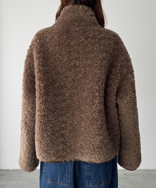 CANAL JEAN（キャナルジーン）の「El mar　リバーシブルムートンジャケット（ムートンコート・レディース・ブラウン・ONE SIZE）」の4枚目の写真