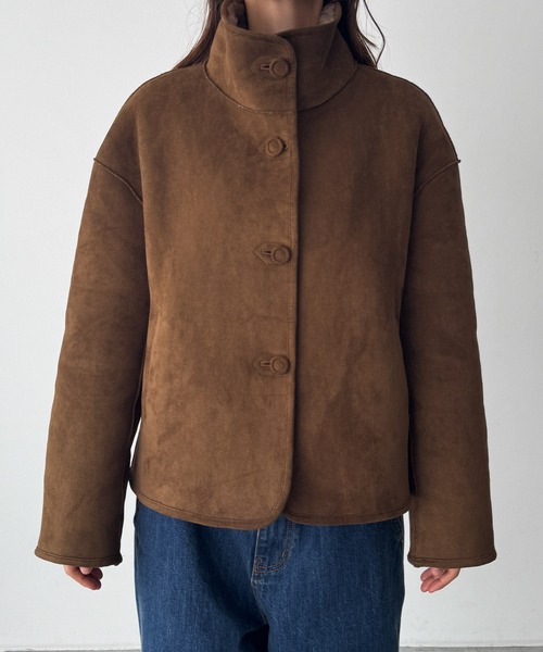 CANAL JEAN（キャナルジーン）の「El mar　リバーシブルムートンジャケット（ムートンコート・レディース・ブラウン・ONE SIZE）」の7枚目の写真