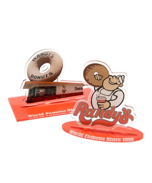 FREAK'S STORE（フリークスストア）の「RANDY'S DONUTS/ランディーズドーナツ INGLEWOOD SHOP ACRYLIC STAND（インテリア雑貨・メンズ・オレンジ・ONE SIZE）」の4枚目の写真