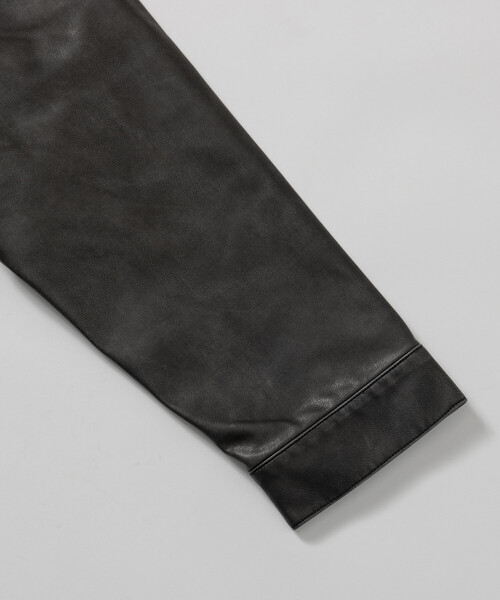 FREAK'S STORE(フリークスストア)の「FREAK’S STORE/フリークスストア レザレット ジップ ライダースジャケット / LEATHERETTE RIDERS JACKET(ブルゾン・メンズ・ブラウン/チャコールグレー/ブラック・LARGE/MEDIUM)」の15枚目の写真