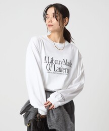green label relaxing（グリーンレーベルリラクシング）の「ブックストア ロゴ ロングスリーブ Tシャツ（Tシャツ/カットソー・レディース）」