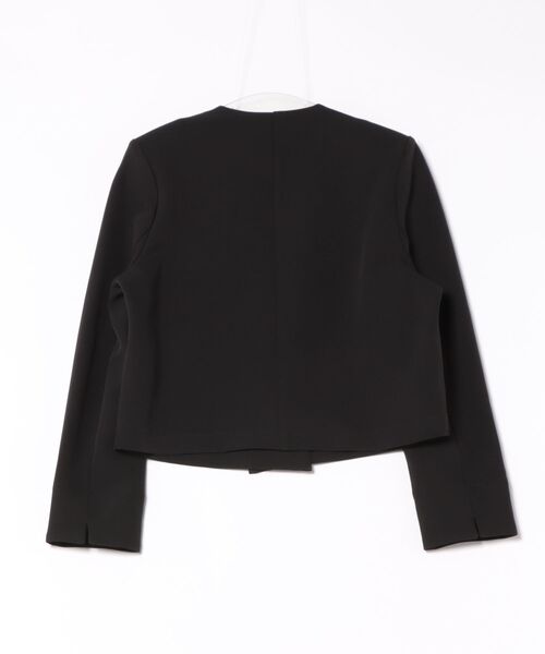 PREFERIR（プレフェリール）の「結婚式 フォーマル セレモニー ノーカラージャケット(S,M,L,XL)（ノーカラージャケット・レディース・ブラック/ベージュ/ネイビー・MEDIUM/LARGE/X-LARGE/SMALL）」の4枚目の写真