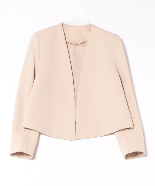 PREFERIR（プレフェリール）の「結婚式 フォーマル セレモニー ノーカラージャケット(S,M,L,XL)（ノーカラージャケット・レディース・ブラック/ベージュ/ネイビー・MEDIUM/LARGE/X-LARGE/SMALL）」の6枚目の写真