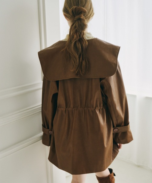 idem イデム　big collar vegan leather jacket big collar vegan leather jacket / ビッグカラーフェイクレザー