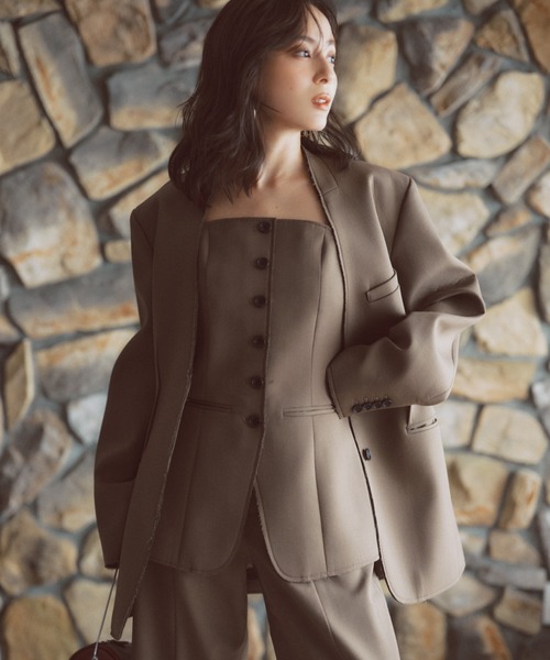 WEB限定】ボンディングビスチェ（その他トップス）｜anuans（ア