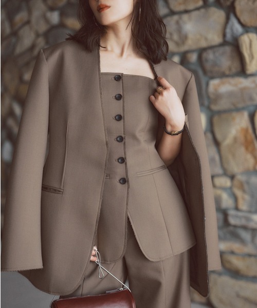 WEB限定】ボンディングビスチェ（その他トップス）｜anuans（ア