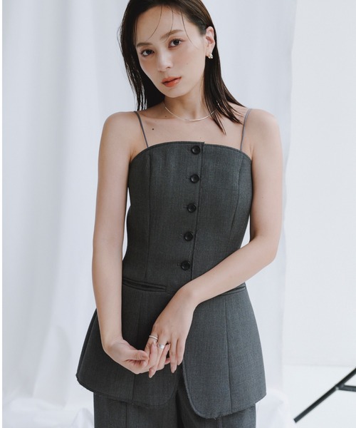 WEB限定】ボンディングビスチェ（その他トップス）｜anuans（ア