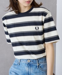 FRED PERRY/フレッドペリー] クロップド丈 ショートスリーブリンガーT