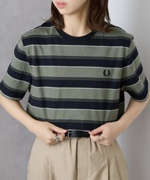FRED PERRY(�t���b�h�y���[)�́yFRED PERRY�zCassette Chart����J���[ FINE STRIPE T-SHIRT M2409(T�V���c/�J�b�g�\�[)