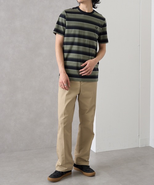 FRED PERRY（フレッドペリー）の「【FRED PERRY】≪Cassette Chart限定カラーあり≫ フレッドペリー マルチボーダーTシャツ FINE STRIPE BORDER T-SHIRT M2409（Tシャツ/カットソー・レディース・ミント/ネイビー/ブラック/チャコールグレー・S/M/L/XL）」の14枚目の写真