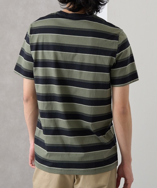 FRED PERRY（フレッドペリー）の「【FRED PERRY】≪Cassette Chart限定カラーあり≫ フレッドペリー マルチボーダーTシャツ FINE STRIPE BORDER T-SHIRT M2409（Tシャツ/カットソー・レディース・ミント/ネイビー/ブラック/チャコールグレー・S/M/L/XL）」の13枚目の写真