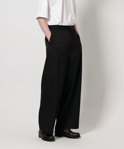 LOEFF（ロエフ）の「＜LOEFF＞ギャバジン  ワイドパンツ MEN’S（その他パンツ・メンズ・ブラック/グレー系・1/2）」の4枚目の写真