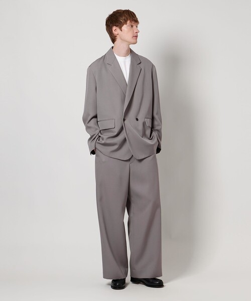 LOEFF（ロエフ）の「＜LOEFF＞ギャバジン  ワイドパンツ MEN’S（その他パンツ・メンズ・ブラック/グレー系・1/2）」の9枚目の写真