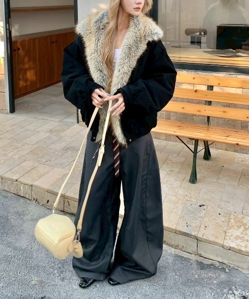 VIBGYOR（ヴィブジョー）の「【LAMPOON】ネクタイベルトワイドスラックス（スラックス・レディース・チャコールグレー・MEDIUM/SMALL/LARGE）」の7枚目の写真