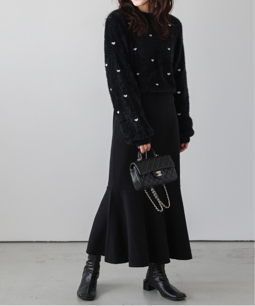 AMELY(エミリー)の「シャギーニットプルオーバー(ニット/セーター・レディース・ホワイト/ブラック/ベージュ・フリー)」の9枚目の写真
