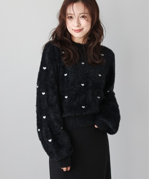 AMELY(エミリー)の「シャギーニットプルオーバー(ニット/セーター・レディース・ホワイト/ブラック/ベージュ・フリー)」の13枚目の写真