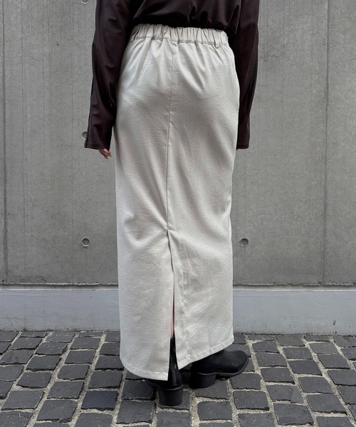&g'aime(アンジェム)の「【&g'aime】レザーライクIラインスカート Leather-Look I-Line Skirt(スカート・レディース・アイボリー/ブラック/ブラウン・FREE)」の10枚目の写真