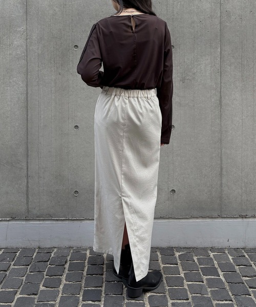 &g'aime(アンジェム)の「【&g'aime】レザーライクIラインスカート Leather-Look I-Line Skirt(スカート・レディース・アイボリー/ブラック/ブラウン・FREE)」の15枚目の写真