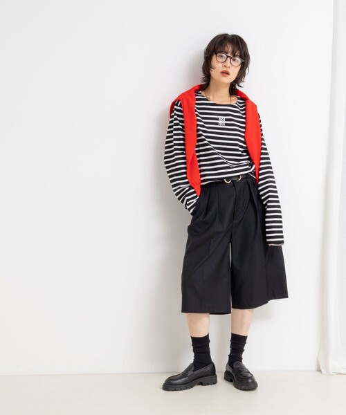 NOLLEY’S(ノーリーズ)の「nolnolウォッシャブルMVSシルケットボーダーT(Tシャツ/カットソー・レディース・ホワイト系その他2/ホワイト系その他3/ブラック系その他2・FREE)」の4枚目の写真