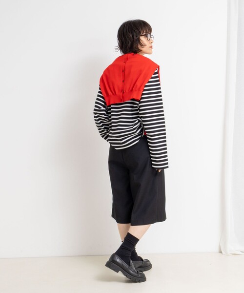 NOLLEY’S(ノーリーズ)の「nolnolウォッシャブルMVSシルケットボーダーT(Tシャツ/カットソー・レディース・ホワイト系その他2/ホワイト系その他3/ブラック系その他2・FREE)」の5枚目の写真