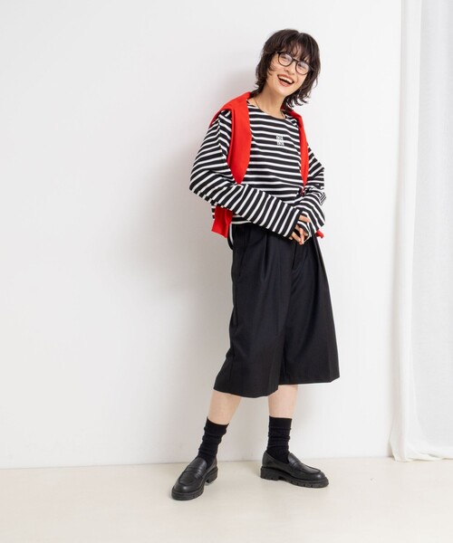 NOLLEY’S(ノーリーズ)の「nolnolウォッシャブルMVSシルケットボーダーT(Tシャツ/カットソー・レディース・ホワイト系その他2/ホワイト系その他3/ブラック系その他2・FREE)」の7枚目の写真