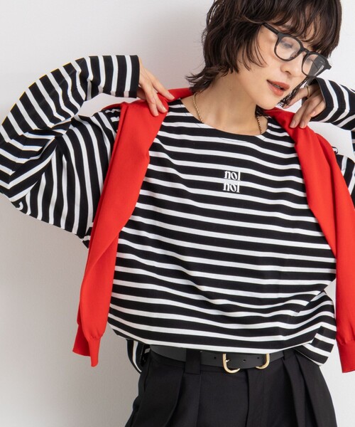 NOLLEY’S(ノーリーズ)の「nolnolウォッシャブルMVSシルケットボーダーT(Tシャツ/カットソー・レディース・ホワイト系その他2/ホワイト系その他3/ブラック系その他2・FREE)」の8枚目の写真