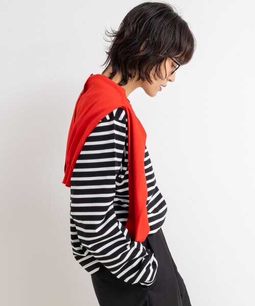NOLLEY’S(ノーリーズ)の「nolnolウォッシャブルMVSシルケットボーダーT(Tシャツ/カットソー・レディース・ホワイト系その他2/ホワイト系その他3/ブラック系その他2・FREE)」の10枚目の写真