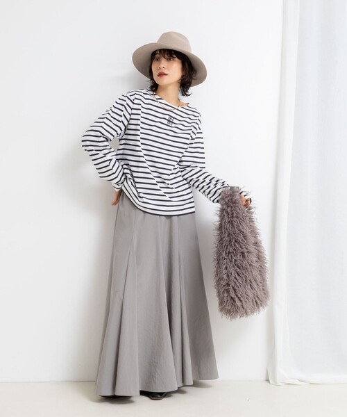 NOLLEY’S(ノーリーズ)の「nolnolウォッシャブルMVSシルケットボーダーT(Tシャツ/カットソー・レディース・ホワイト系その他2/ホワイト系その他3/ブラック系その他2・FREE)」の13枚目の写真