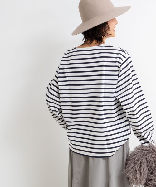 NOLLEY’S(ノーリーズ)の「nolnolウォッシャブルMVSシルケットボーダーT(Tシャツ/カットソー・レディース・ホワイト系その他2/ホワイト系その他3/ブラック系その他2・FREE)」の19枚目の写真