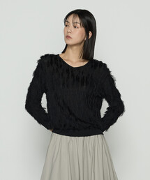 グランドイーワンズ　BiBi ブラック Vネック シャツ　七分袖 BiBi 黒 七分袖Vネック Tシャツ 【公式通販】