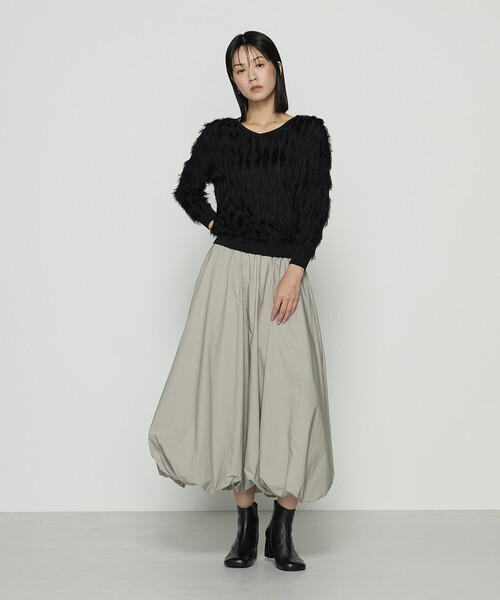 K.T KIYOKO TAKASE(キヨコタカセ)の「フリンジジャカード Vネックニット(ニット/セーター・レディース・ブラック/ベージュ・9号/11号)」の14枚目の写真