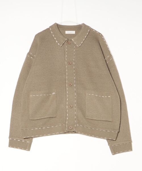 many men many mind(メニーメンメニーマインド)の「MANYMENMANYMINDS / ハンドステッチニットJKT(ニット/セーター・メンズ・ベージュ/ネイビー/チャコールグレー/ブラック・LARGE/MEDIUM)」の3枚目の写真