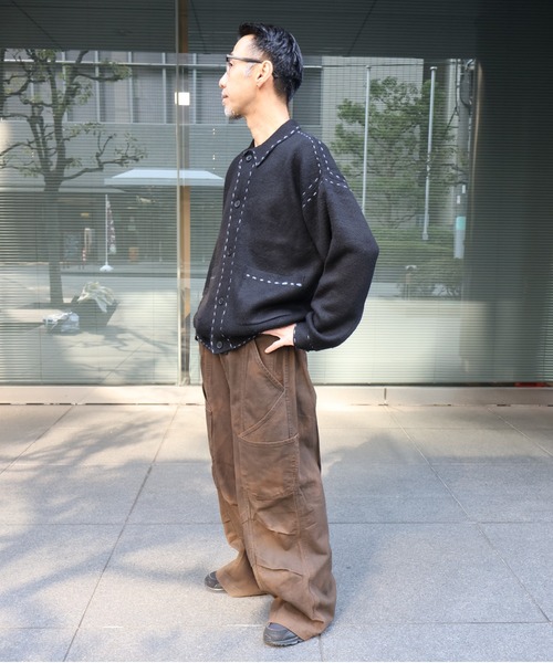 many men many mind(メニーメンメニーマインド)の「MANYMENMANYMINDS / ハンドステッチニットJKT(ニット/セーター・メンズ・ベージュ/ネイビー/チャコールグレー/ブラック・LARGE/MEDIUM)」の14枚目の写真