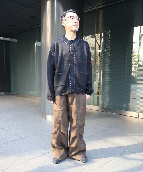 many men many mind(メニーメンメニーマインド)の「MANYMENMANYMINDS / ハンドステッチニットJKT(ニット/セーター・メンズ・ベージュ/ネイビー/チャコールグレー/ブラック・LARGE/MEDIUM)」の13枚目の写真