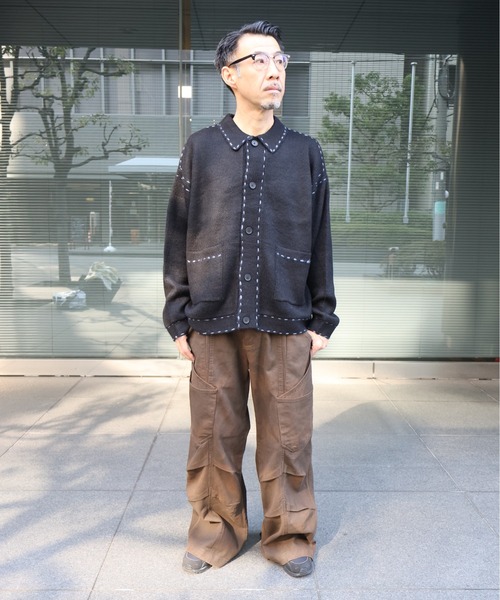 many men many mind(メニーメンメニーマインド)の「MANYMENMANYMINDS / ハンドステッチニットJKT(ニット/セーター・メンズ・ベージュ/ネイビー/チャコールグレー/ブラック・LARGE/MEDIUM)」の12枚目の写真