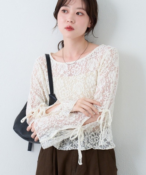 カスタネ　ホワイトレーストップス サイズF カスタネ ホワイトレーストップス サイズF